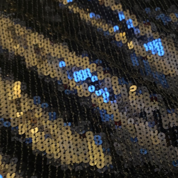 ANDREE BY UNIT Black Sequin Fringe Midi Skirt - Picture 4 of 4